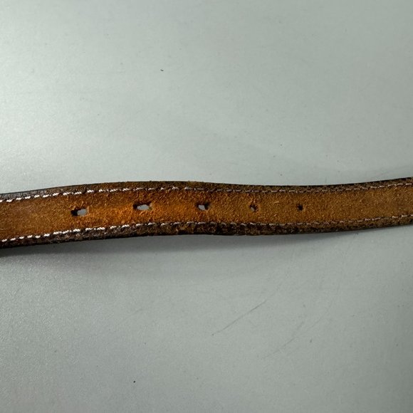 Vintage Chacon Sterling Silver Buckle Leather Belt - Picture 14 of 15